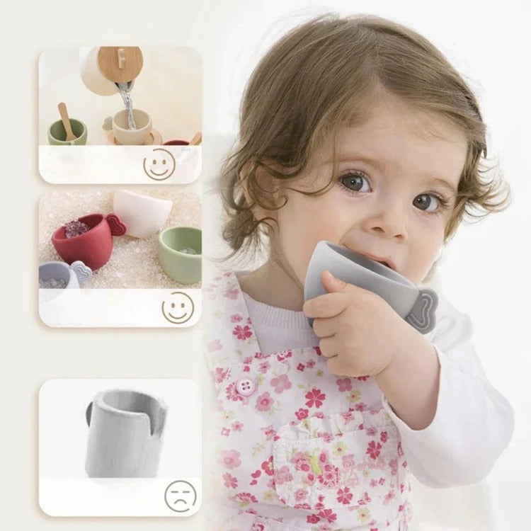 Kids Pretend Play Tea Set with Serving Tray