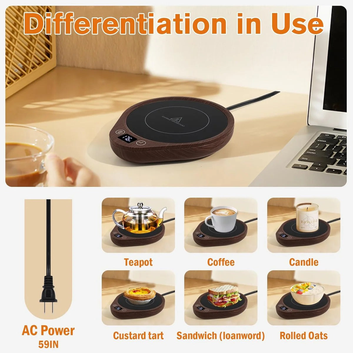 Coffee Mug Warmer Set for Desk & Office