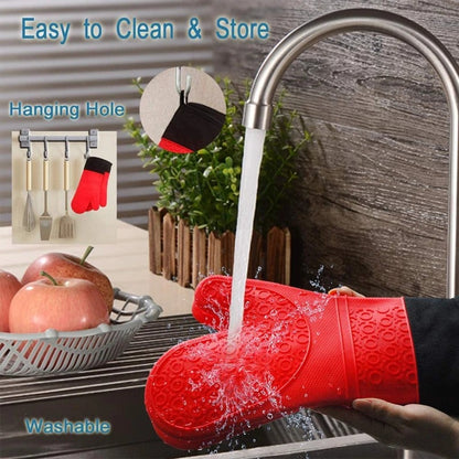 Heat Resistant Silicone Oven Gloves