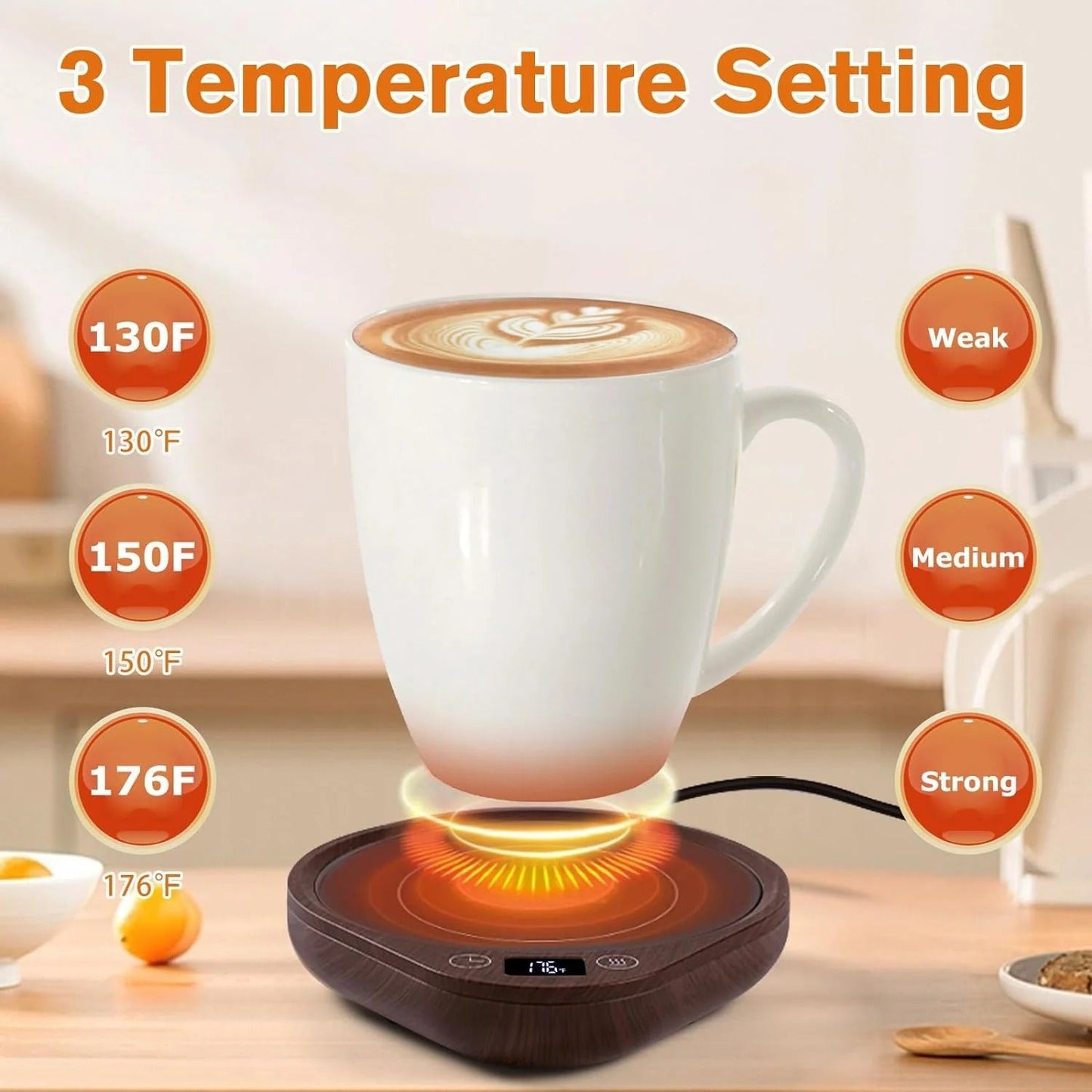Coffee Mug Warmer Set for Desk & Office