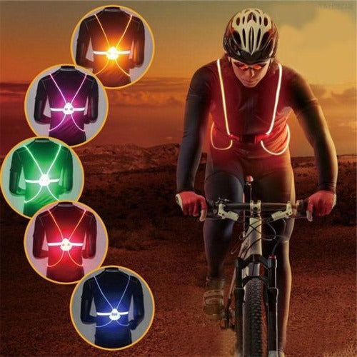 360° Reflective LED Safety Vest with Flashing Lights