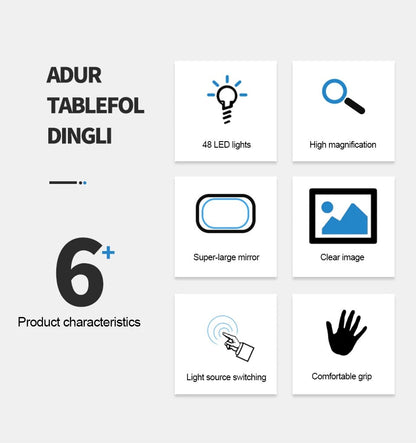 Foldable LED Magnifying Glass for Reading