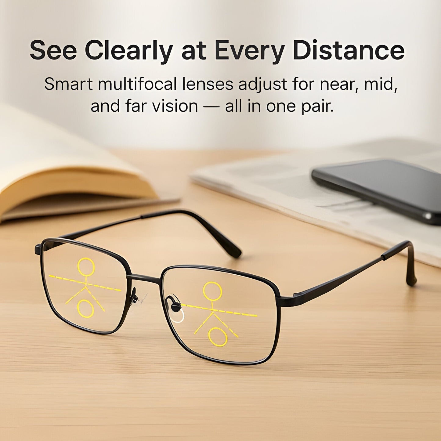Progressive Multifocal Reading Glasses
