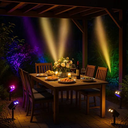 Solar LED Multi-Zoom Outdoor Spotlight