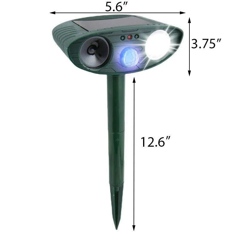 Solar Ultrasonic Animal Repellent Outdoor Device
