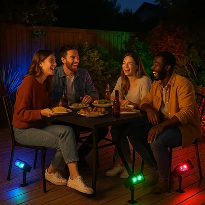 Solar LED Multi-Zoom Outdoor Spotlight