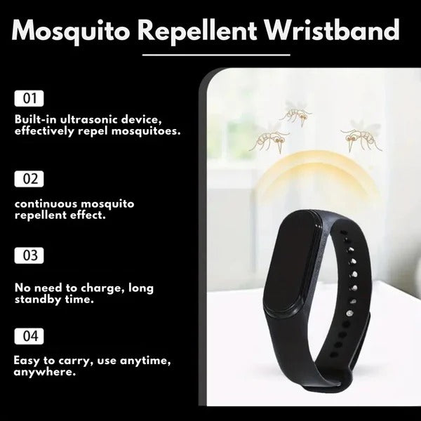 Natural Mosquito Repellent Wristband for Outdoor Protection