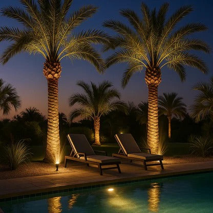 Solar LED Multi-Zoom Outdoor Spotlight