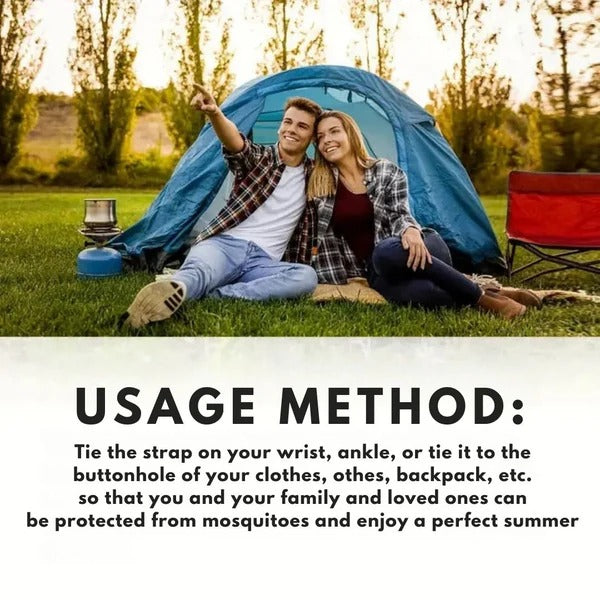 Natural Mosquito Repellent Wristband for Outdoor Protection