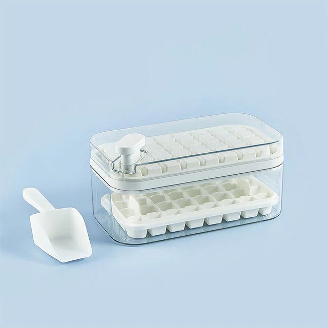 One-Click Ice Cube Tray with Storage Box