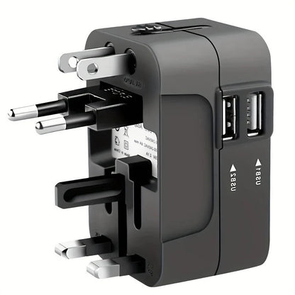 Universal Travel Adapter with Dual USB Ports