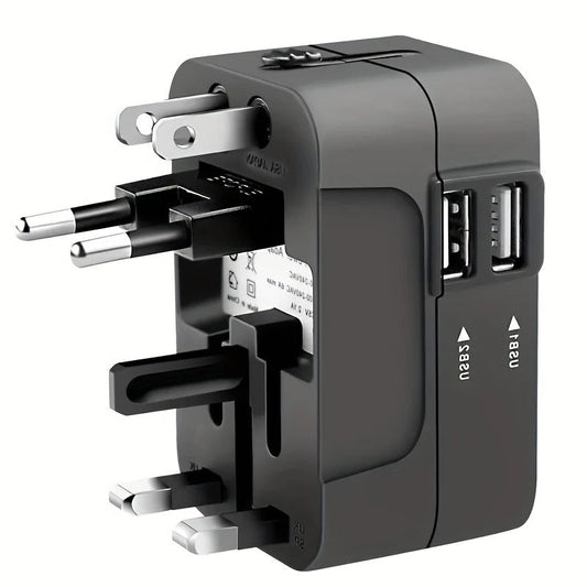 Universal Travel Adapter with Dual USB Ports