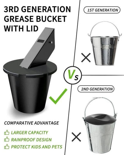 Upgraded BBQ Grill Grease Collector Tray