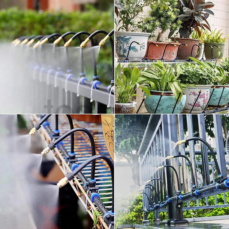Drip Irrigation System with Flexible 360° Hose