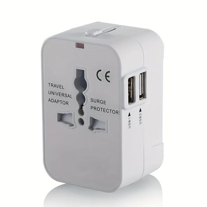 Universal Travel Adapter with Dual USB Ports
