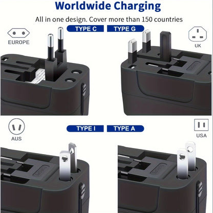 Universal Travel Adapter with Dual USB Ports