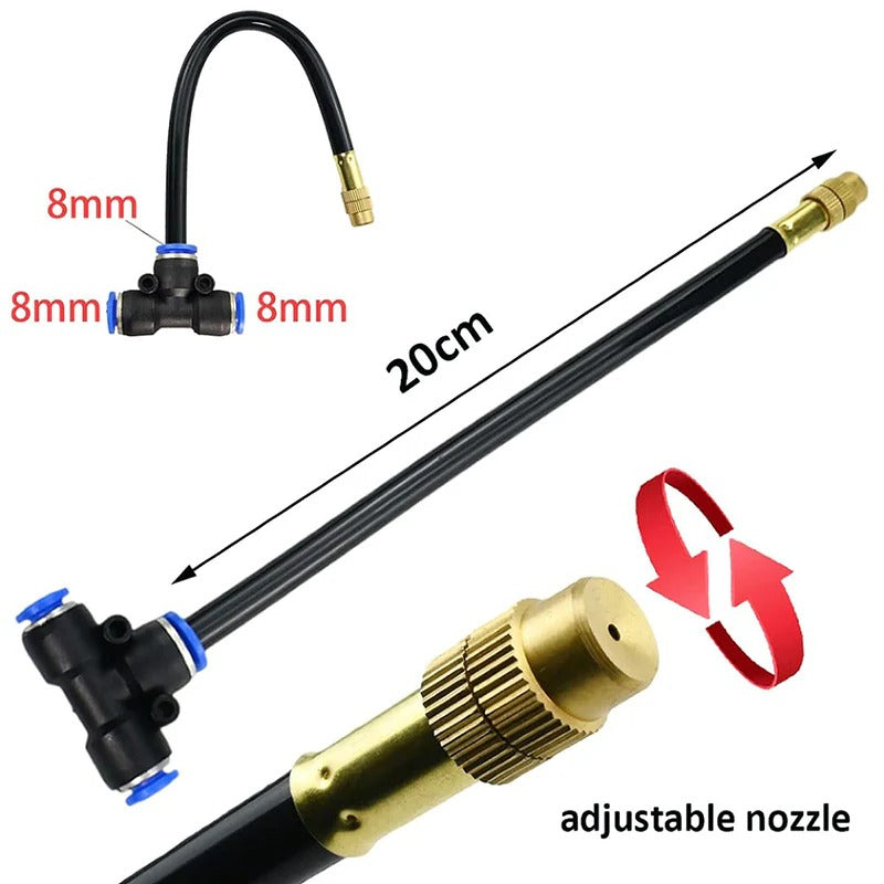 Drip Irrigation System with Flexible 360° Hose