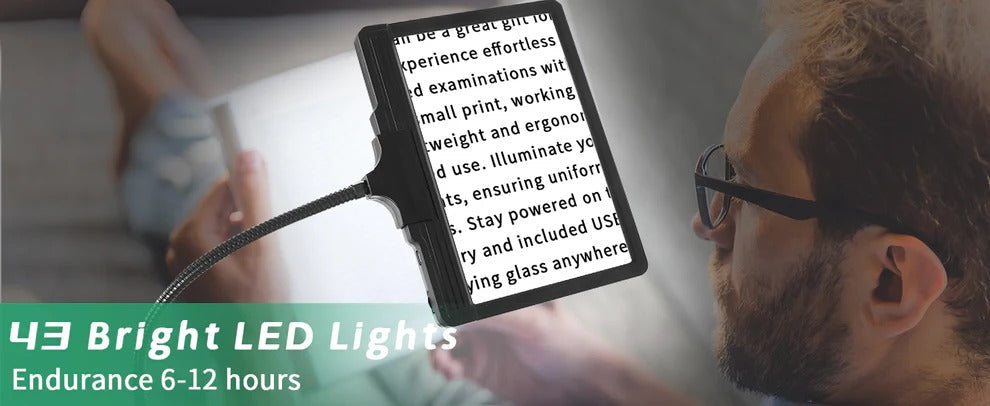 LED Magnifying Glass for Reading & Crafts