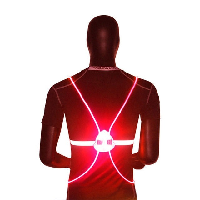 360° Reflective LED Safety Vest with Flashing Lights