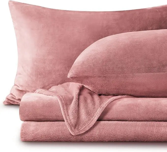 Plush Warm Flannel Fleece Bedding Set
