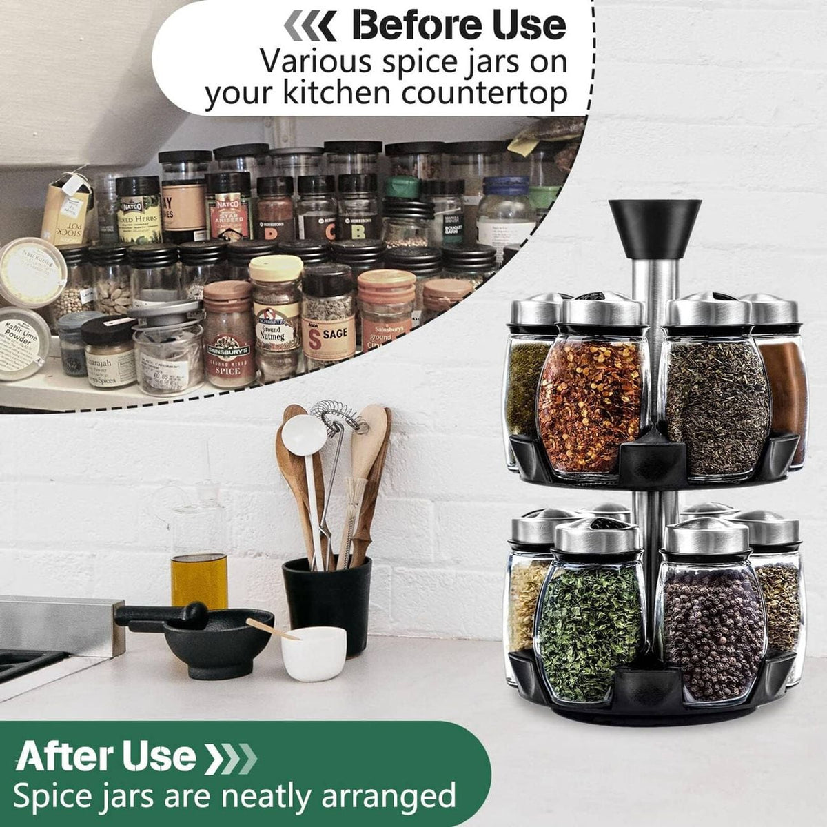 12-Jar Rotating Spice Rack