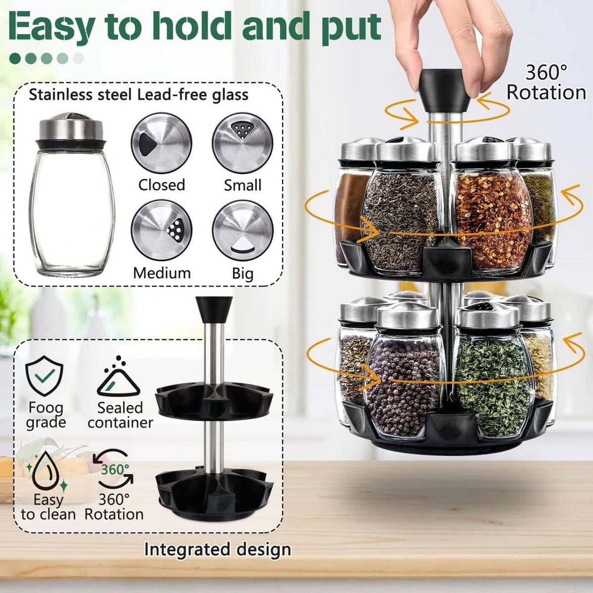 12-Jar Rotating Spice Rack