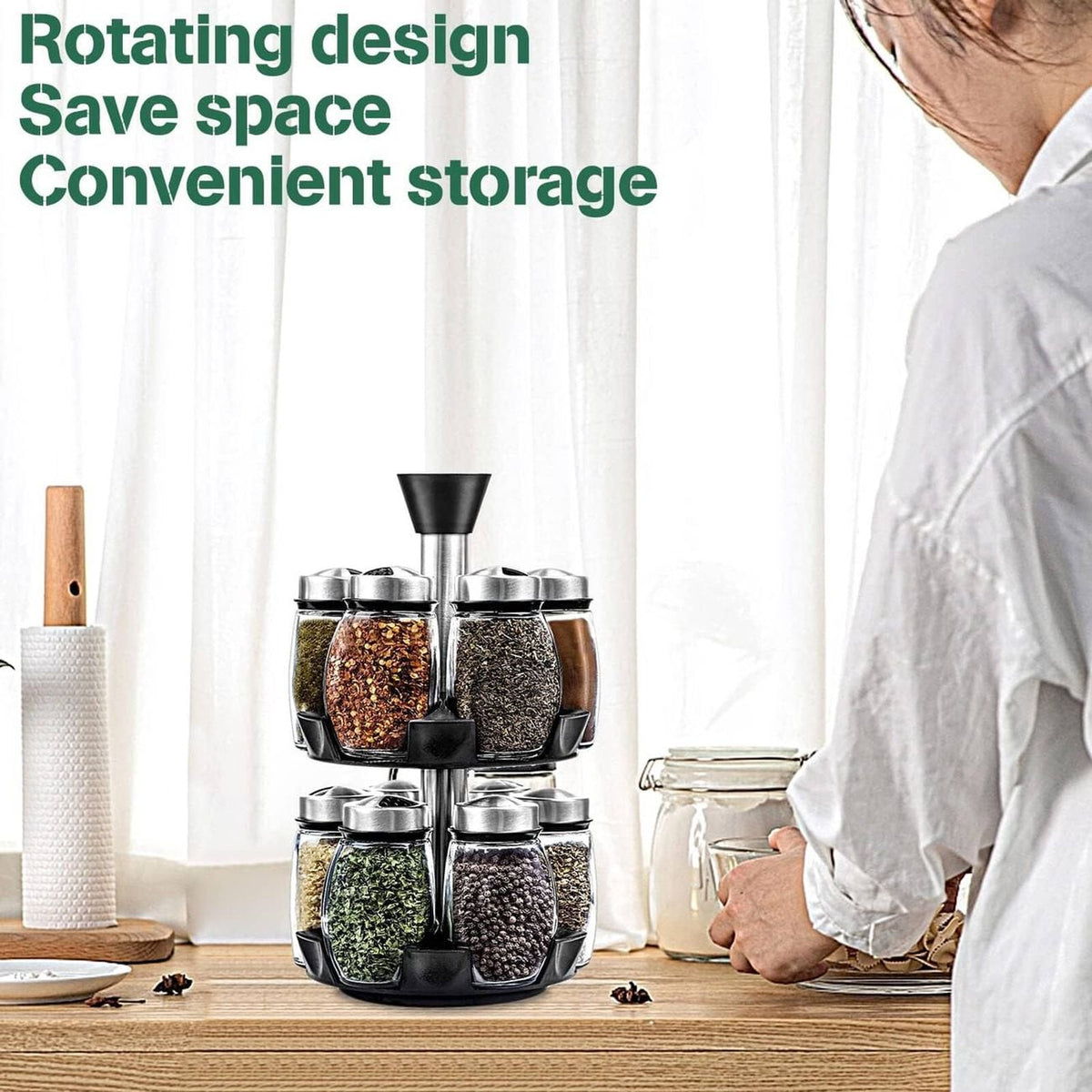 12-Jar Rotating Spice Rack