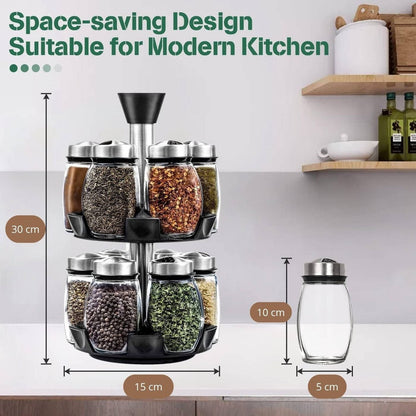 12-Jar Rotating Spice Rack