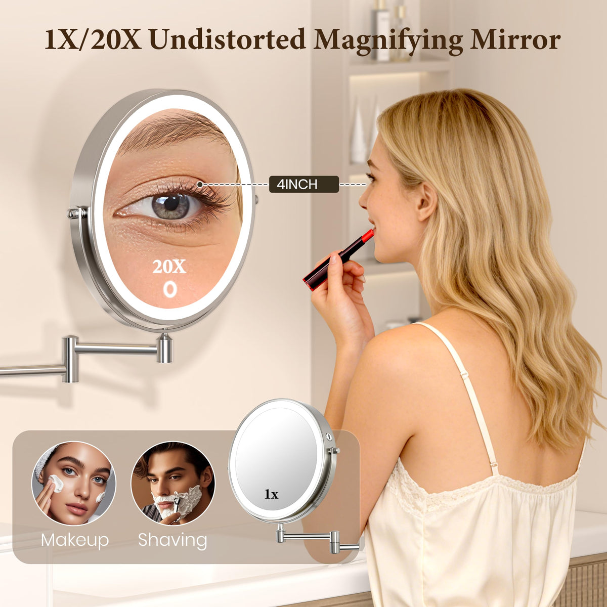 Rechargeable LED Mirror