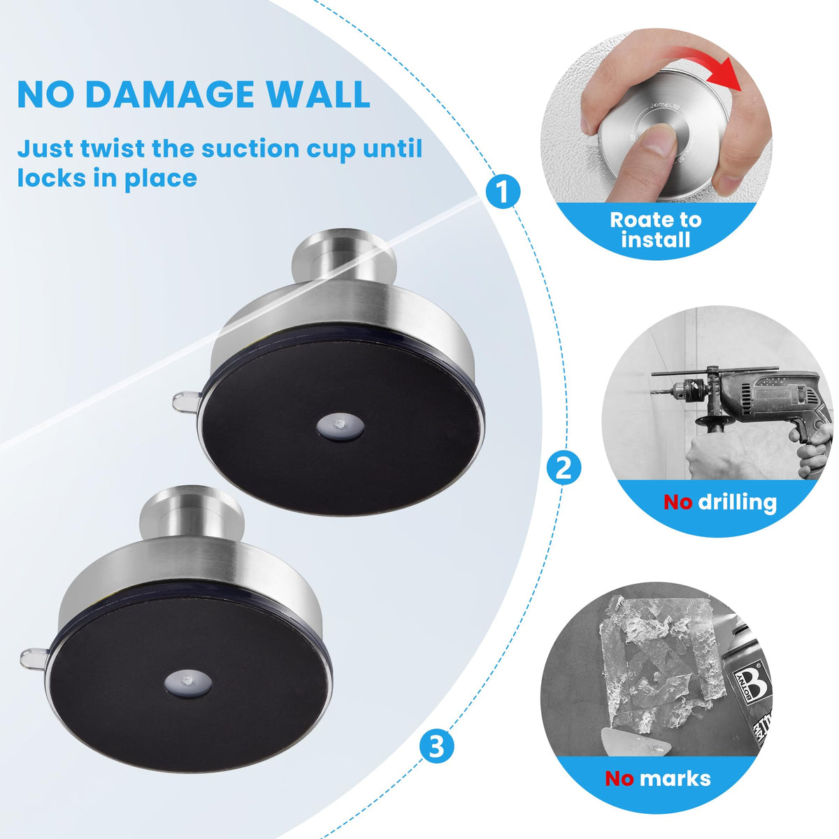 Suction Cup Hooks – 2 Pieces
