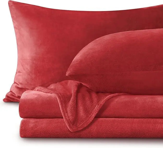 Plush Warm Flannel Fleece Bedding Set