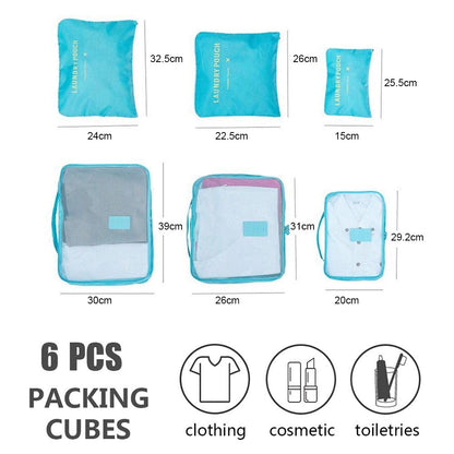 Travel Packing Cubes – 6 Pieces