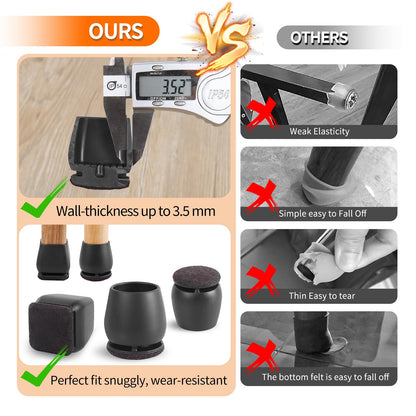 Chair Leg Protectors – 8 Pieces