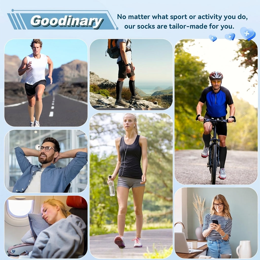 Zip-Up Compression Socks with Graduated Support