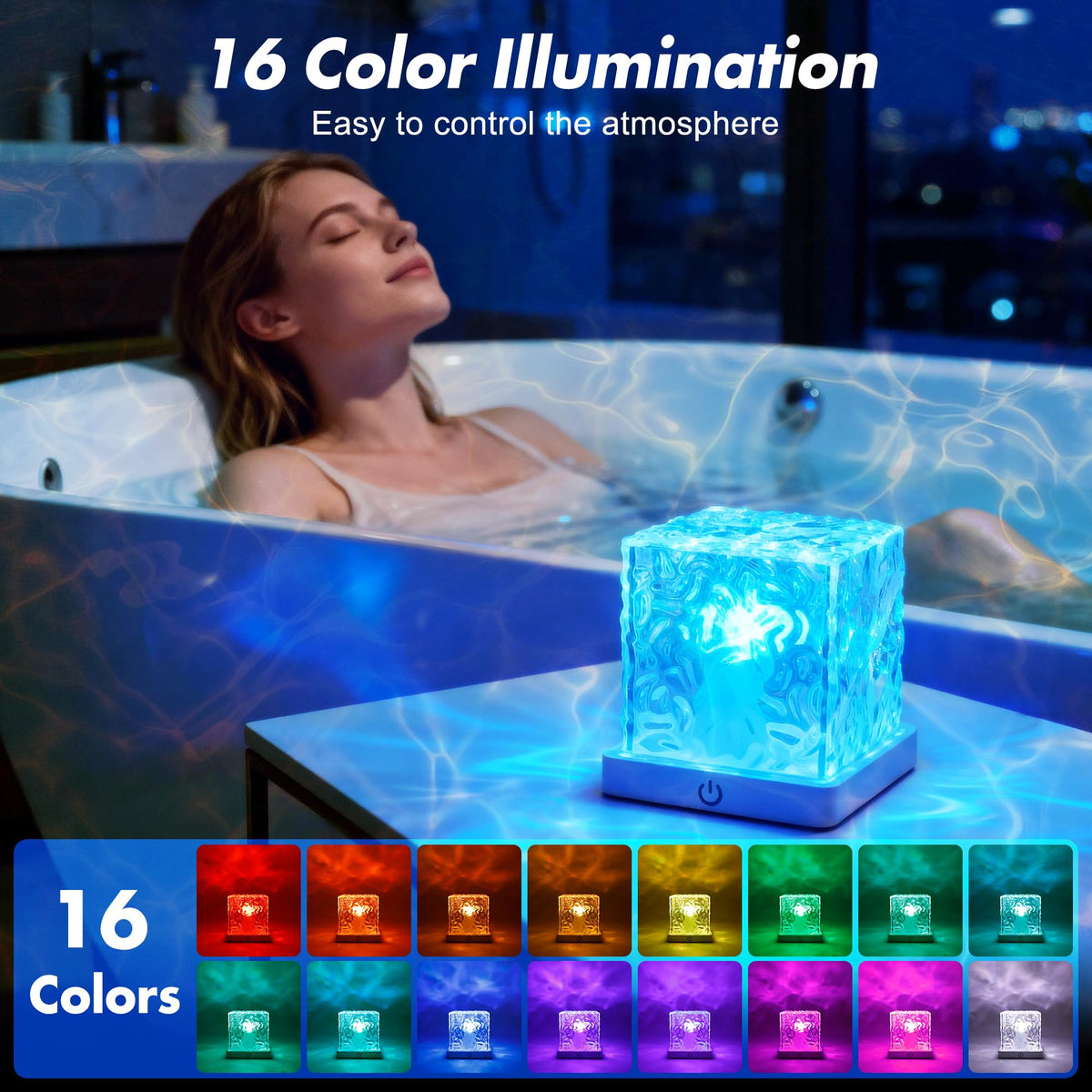 Ocean Wave LED Cube Lamp