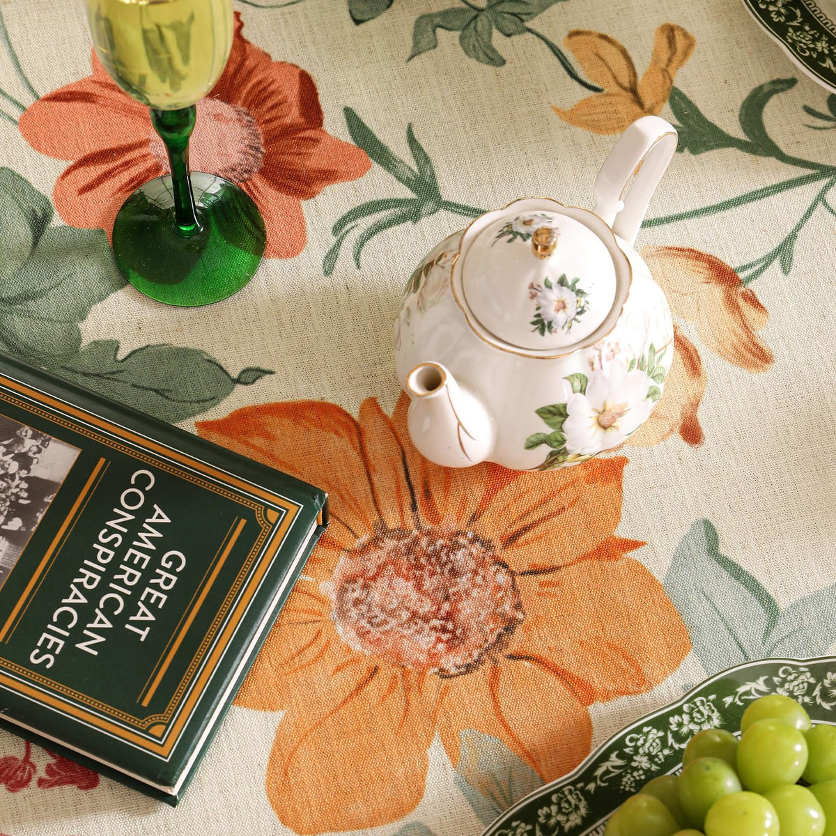 Vintage Floral Tablecloth