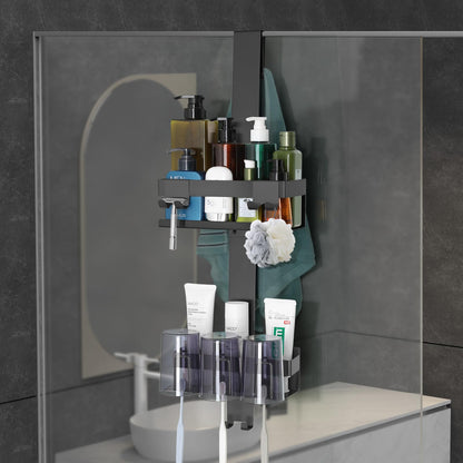 No Drill Bathroom Shelf