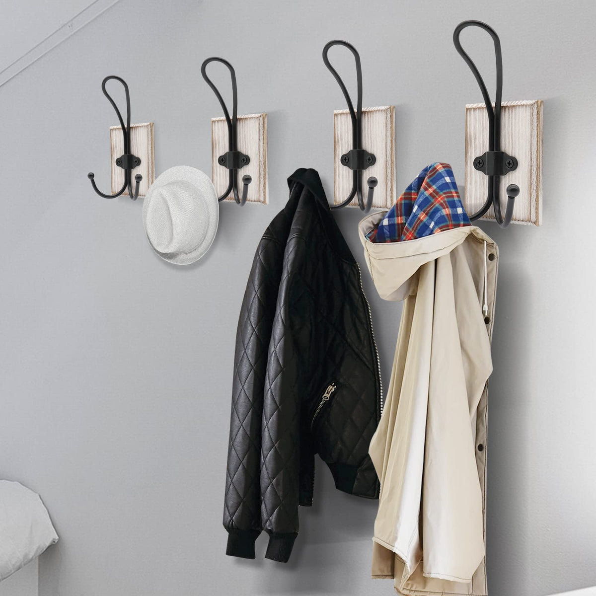 Wooden Pine Hook Rack – 2 Pieces