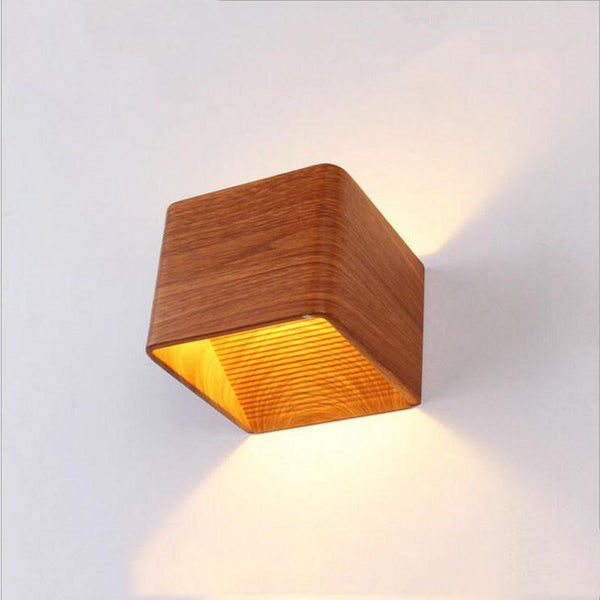 Aluminium LED Wall Light with Wood Effect