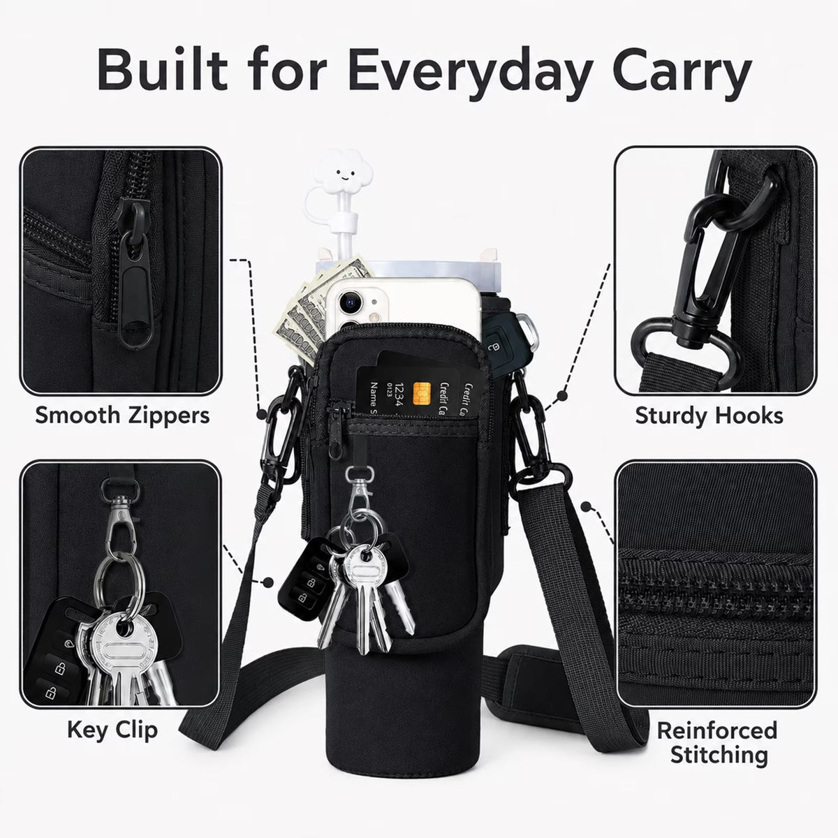 Phone Pocket Bottle Carrier