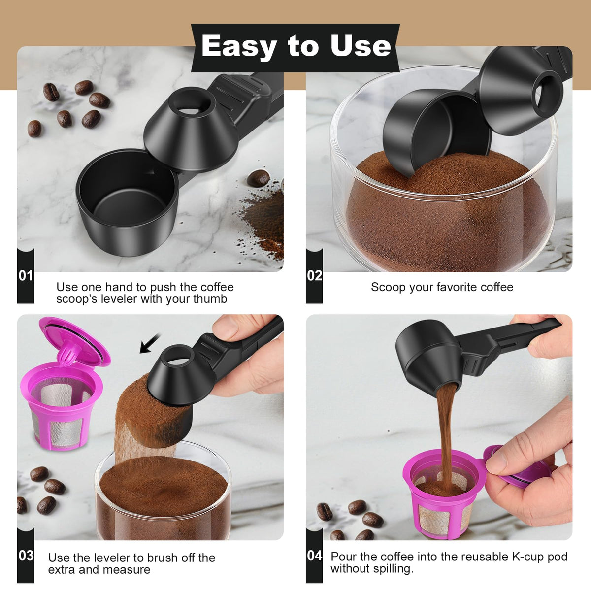 Coffee Measuring Scoop – 3 Pieces