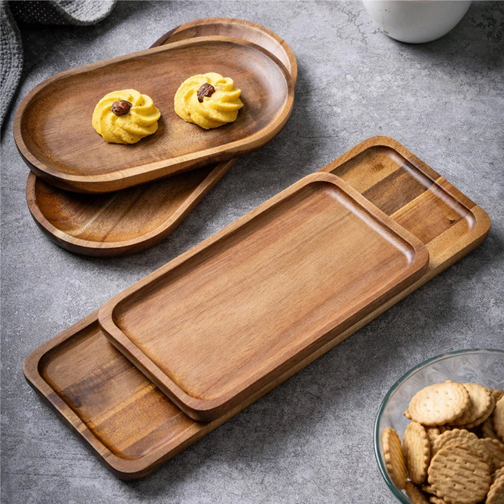 Wooden Serving Tray – 3 Pieces