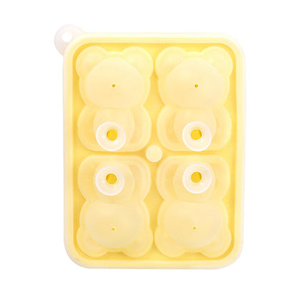 Bear-Shaped Silicone Ice Mould with Four Cavities