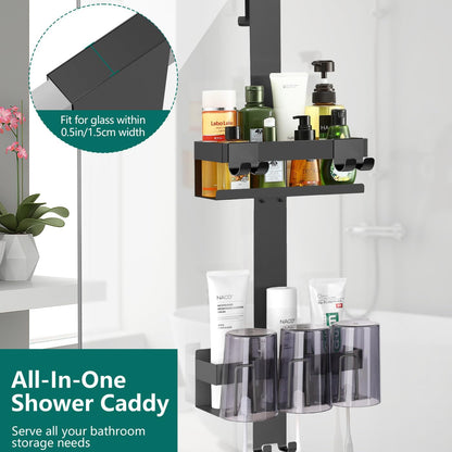No Drill Bathroom Shelf
