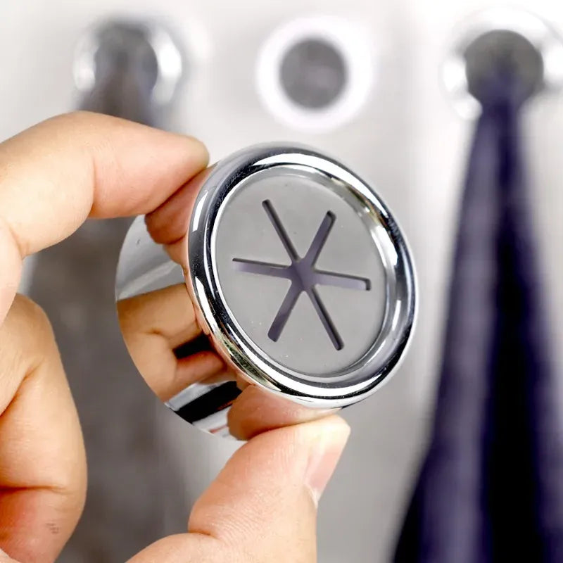 Adhesive Round Towel Holder – 2 Pieces