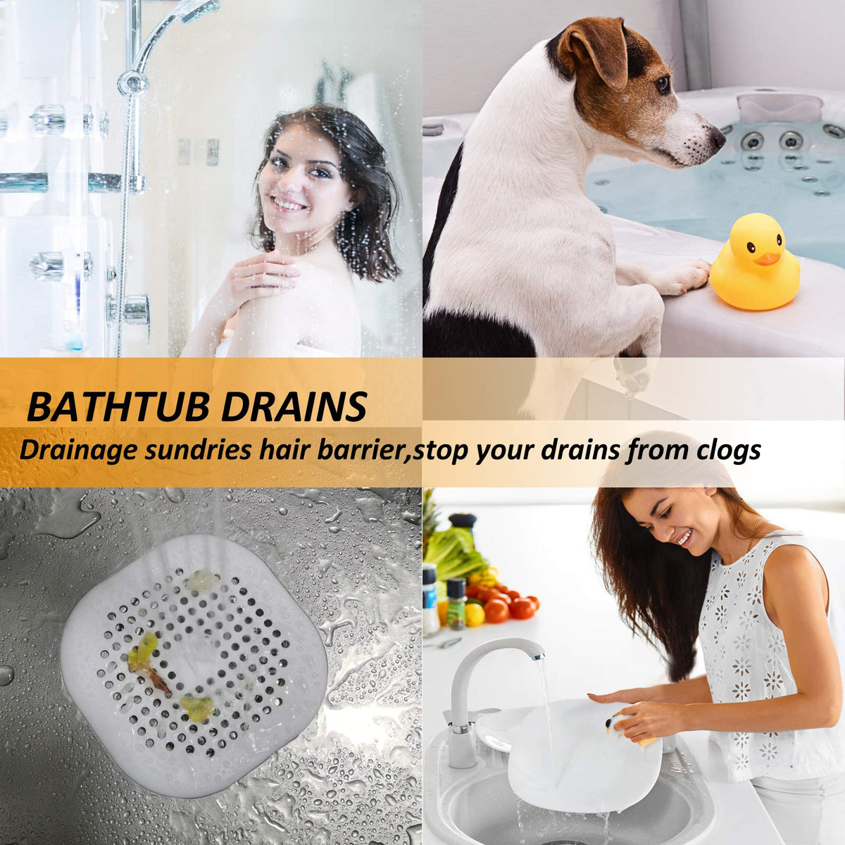 Square Drain Strainer – 3 Pieces