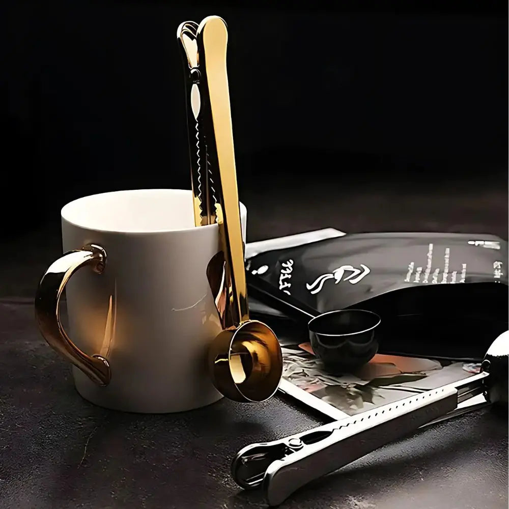 Stainless Steel Coffee Scoop Clip – 3 Pieces