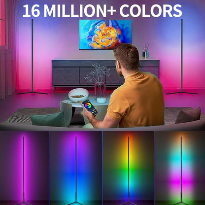 RGB LED Corner Floor Lamp