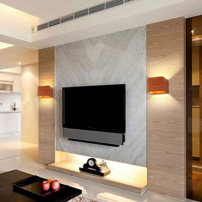Aluminium LED Wall Light with Wood Effect