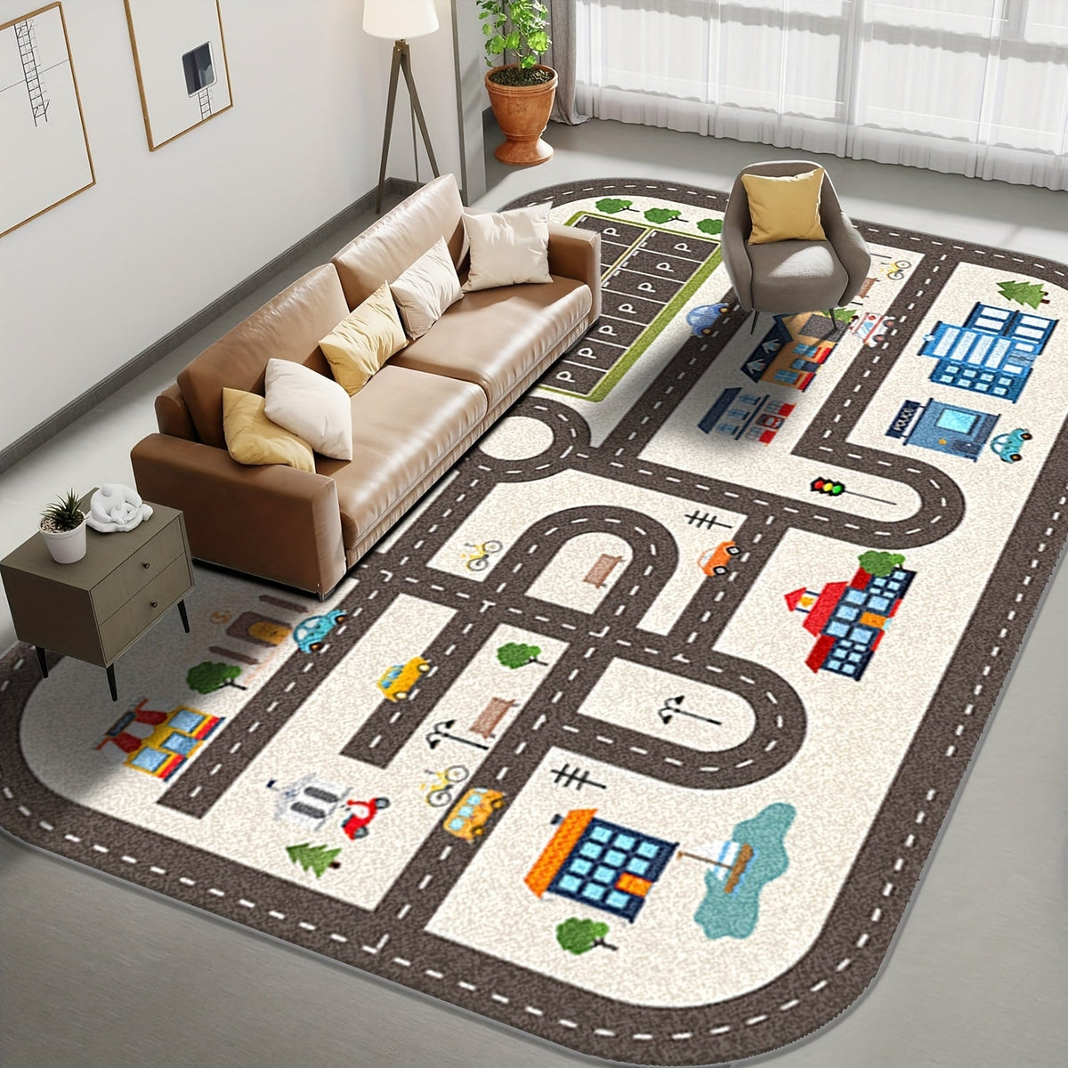 Parking Lot Play Mat Rug